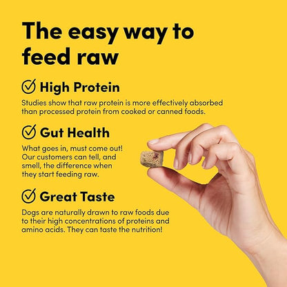 Freeze Dried Dog Treats Topper Premium, Supports Gut Health, Dog Food, High Protein, Non-GMO, No Wheat or Corn, 3oz (Chicken)