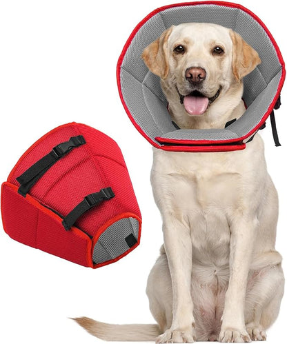 Dog Cone for Large Dogs After Surgery, Adjustable Soft Recovery Cone Collar for Dogs to Stop Licking, Professional Elizabethan Collar for Pet, Recovery Cones for Wound Healing & Hot Spots