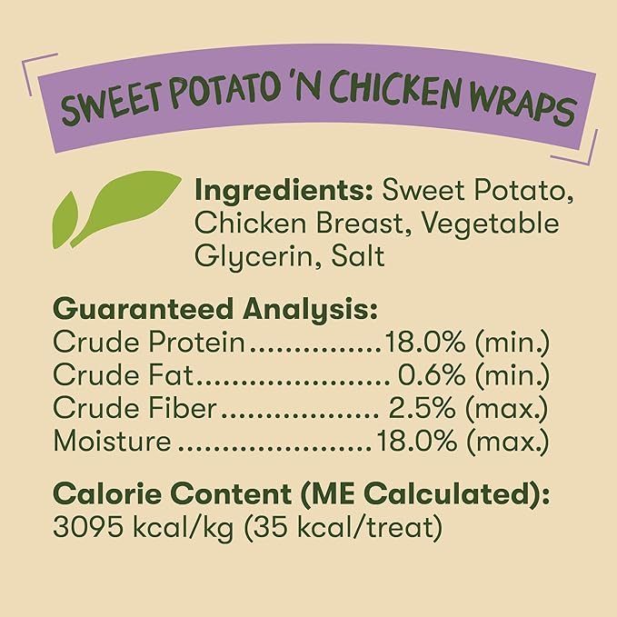 Pet 'n Shape Sweet Potato Chews Jerky Dog Treats - 1 Pound