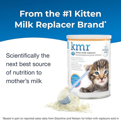 Pet-Ag KMR Kitten Milk Replacer Powder - 12 oz, Pack of 2 - Powdered Kitten Formula with Prebiotics, Probiotics & Vitamins for Kittens Newborn to Six Weeks Old- Easy to Digest