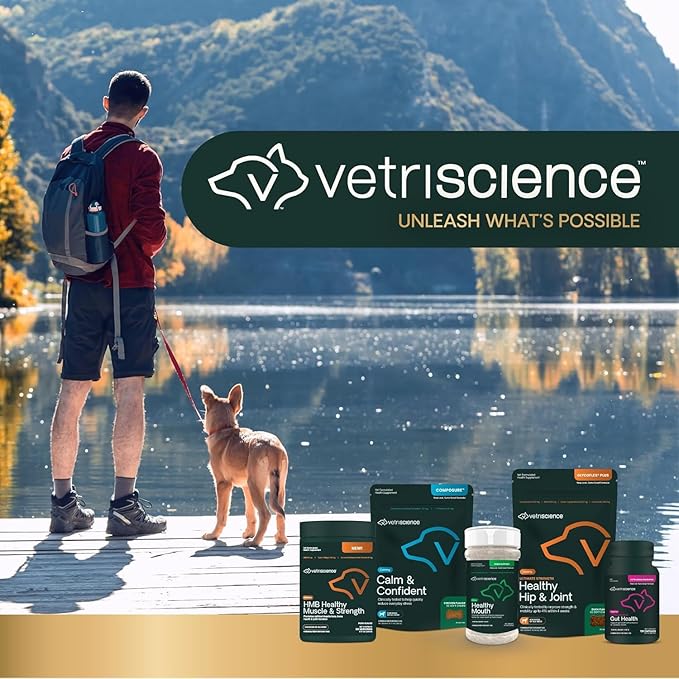 VetriScience Calm & Confident Chews, Composure Clinically Tested Calming & Anxiety Supplement for Dogs, Reduce Stress and Fear, Ideal for Thunderstorms, Fireworks & Travel 120 Count (Pack of 2)