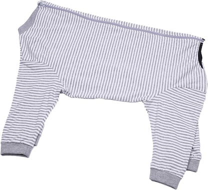 Yeapeeto Dog Onesie Surgery Recovery Suit for Large Medium Bodysuit Dogs Pajamas PJS Full Body for Shedding, Prevent Licking, Wound Protection, Cone Alternative (5XL, Grey)