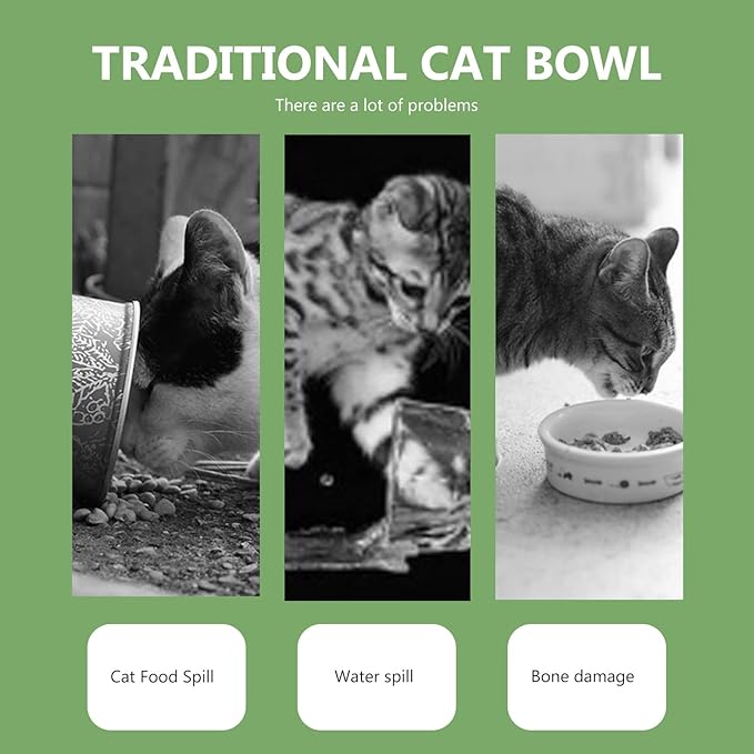 Milisten Multifunctional Stainless Steel Dog Food Bowl and Automatic Water Dispenser Green Pet Feeding Container Sturdy Wear-Resistant for Home Use