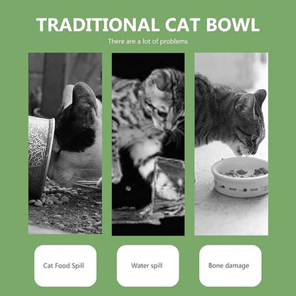 Milisten Multifunctional Stainless Steel Dog Food Bowl and Automatic Water Dispenser Green Pet Feeding Container Sturdy Wear-Resistant for Home Use