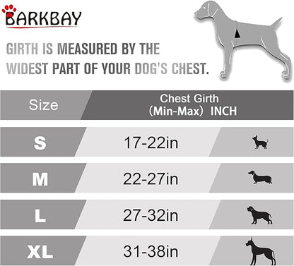 BARKBAY No Pull Dog Harness Front Clip Heavy Duty Reflective Easy Control Handle for Large Dog Walking(Flint Gray,L)