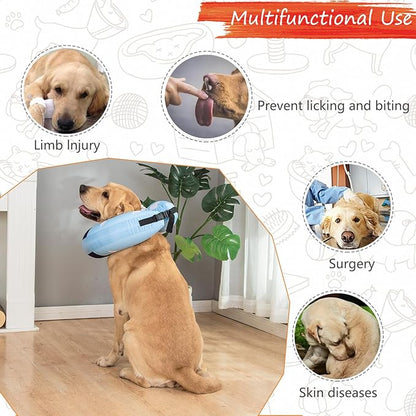 Inflatable Dog Cone Collar,Waterproof Soft Dog Donut Cone for Large Medium Small Dogs Cats, Recovery Pet E-Collar Alternatives After Surgery (Suit Blue, X-Large)