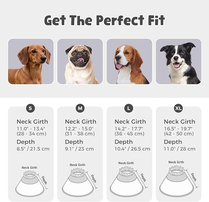 Avont Dog Cone Collar After Surgery, Alternative Adjustable Elizabeth Cone for Medium Large Dogs, Comfy Breathable Pet Recovery Collar to Stop Licking -Dark Green(XL)
