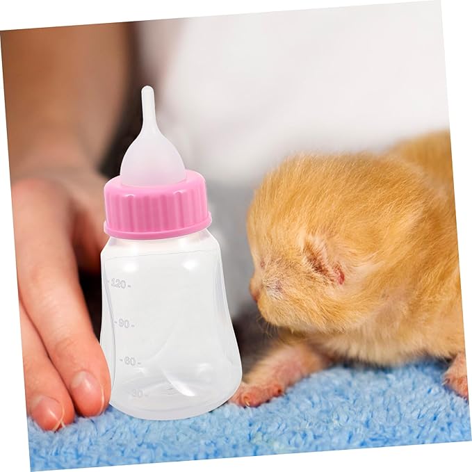 2pcs Cat Milk Bottle for Kitten Feeding Kitten Nursing Bottles Pet Feeder Pacifier Container