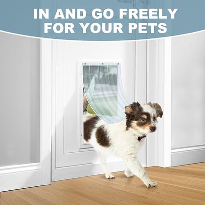 Uross Dog Door Replacement Flaps - 10.8 FT x 7.9 in Weather DIY Cat Door Flap, Doggie Door Replacement Flaps, Vinyl Plastic for Dog House, Ideal Large Pet Door Replacement Flap
