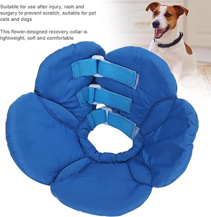 Dog Cone Collar, Wound Healing Protective Cone Surgery Recovery Collars Dog Donut Collar After Surgery Elizabethan Collar for Dogs Adjustable Soft Neck Cone for Small Pet (L)