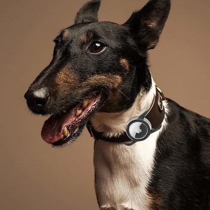 Holder Dog for AirTag Collar, Soft Silicone Slide-On Case Apple for AirTag, No-Dangle Quiet Protective Holder (Rose, Small)