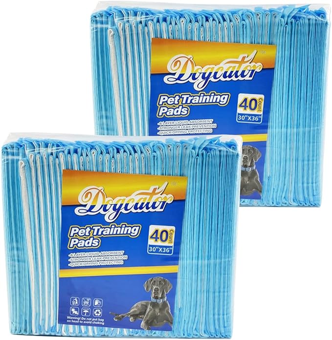 Dog Pee Pads Extra Large 80 Count, Thicken Dog Training Pads 30"x36", Puppy Pee Sheets XL for Indoor, Outdoor Use, Heavy Absorbent Disposable Underpads, Blue