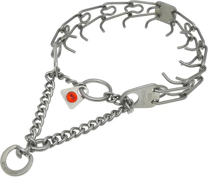 Herm Sprenger Matte Stainless Steel Scratch Resistant Dog Collar with Swivel D-Ring Training Collar for Small Dogs Made in Germany (16in x 2.25mm (Neck Size up to 13 in) | Matte)