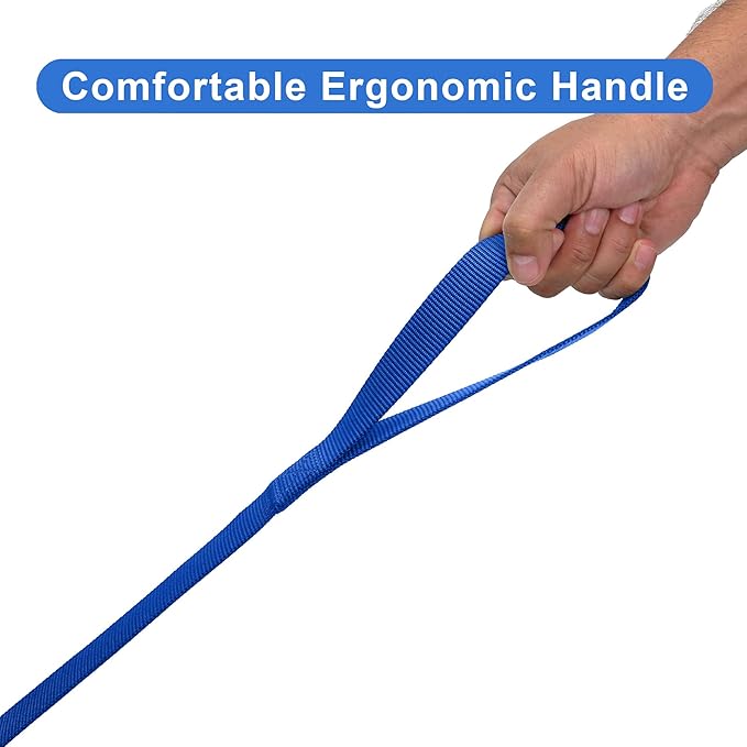 Pawtitas Personalized 6 ft Blue Dog Leash XS/S Custom Name and Phone Embroidery Strong Nylon Leash for Small Breeds