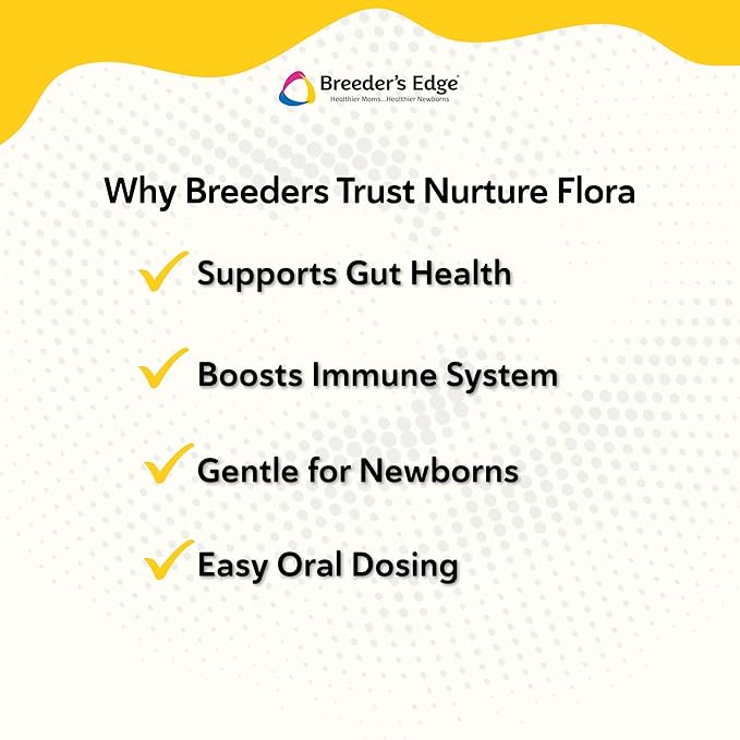 Revival Animal Health Breeder's Edge Nurture Flora for Puppies & Kittens | Colostrum Supplement for Puppies & Kittens | Protein & Vitamins & Minerals | Easy to Digest | 30ml Easy to Administer