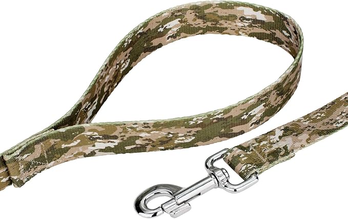 Country Brook Petz - Desert Viper Camo Martingale Dog Collar and Leash - Camouflage Collection Featuring Rugged Designs (1/2 Inch, Extra Small)