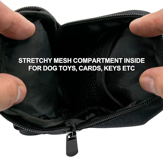 Dog Treat Pouch Dog Poop Bag Holder for Leashes, Pets Snack Container With Inner Small Bag, Puppy Supplies Perfect for Training and Walking - Hands Free Dog Waste Bag Dispenser -Dog Travel Accessories