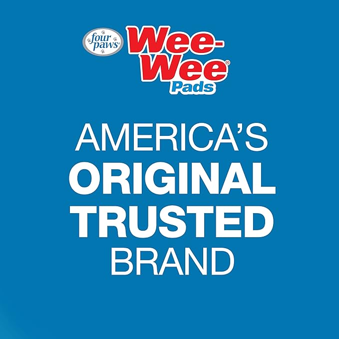 Four Paws Wee-Wee Odor Control with Febreze Freshness Pee Pads for Dogs & Puppies, Leak-Proof Dog Housebreaking Potty Training Floor Protection, Spring Fresh Scent, 28" x 30", 75 Count