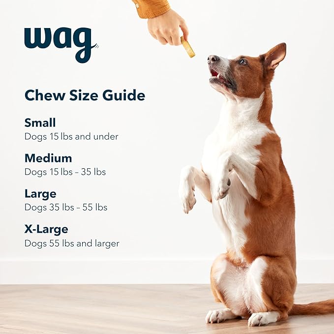 Amazon Brand - Wag Yak Cheese Himalayan Dog Chews, Dog Treats for Extra Large Dogs, All Natural, High Protein for Aggressive Chewers, 55lbs and Larger, 3 Count, 15.9 oz