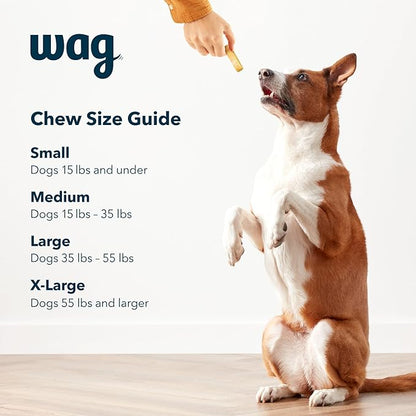 Amazon Brand - Wag Yak Cheese Himalayan Dog Chews, Dog Treats for Extra Large Dogs, All Natural, High Protein for Aggressive Chewers, 55lbs and Larger, 3 Count, 15.9 oz