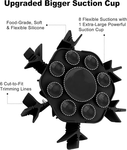 Slow Feeder Insert for Dog Bowl, Mabnuby 100% Food-Grade Silicone Slow Feeder Insert Fits Large Medium Small Size Dogs, Compatible with Regular & Elevated Bowls, Helps Prevent Digestive Issues, Black
