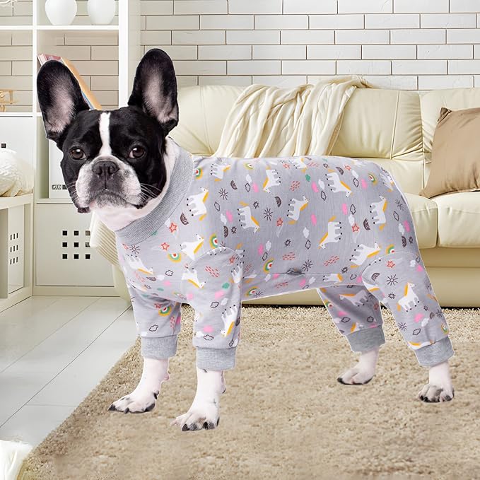 Dog Surgery Recovery Suit, Dog Onesie for Surgery Female Male Dogs, Dogs Pajamas Long Sleeve, Small Dogs Onesie, Abdominal Wound Bandages Surgical Suit, Cat Recovery Suit for Shedding Skin Disease
