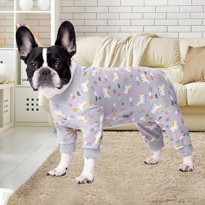 Dog Surgery Recovery Suit, Long Sleeve Onesie for Small Dogs, X-Large, Horse, Polycotton