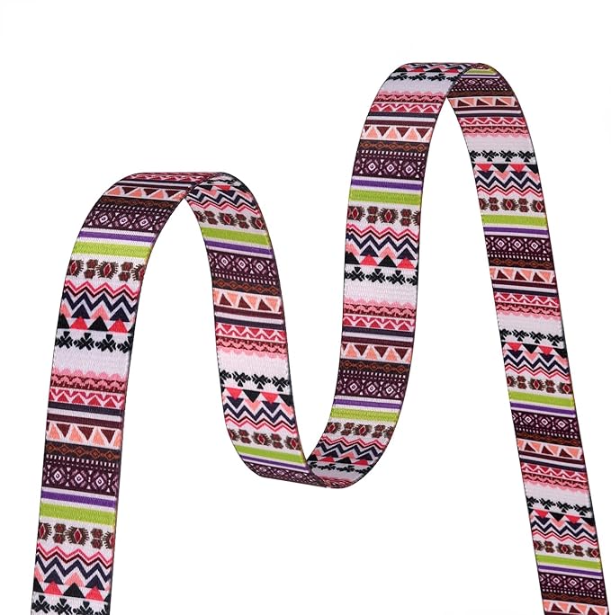 Mihqy Dog Collar with Bohemia Floral Tribal Geometric Patterns - Soft Ethnic Style Collar Adjustable for Small Medium Large Dogs(Pink Bohemia,S)