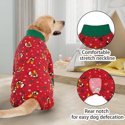 Dog Surgery Recovery Suit Onesies for Large Dogs Spayed Recovery Suit Cone Alternative After Surgery Abdominal Wounds Protector Dog Bodysuit for Medium Large Dogs Pajamas
