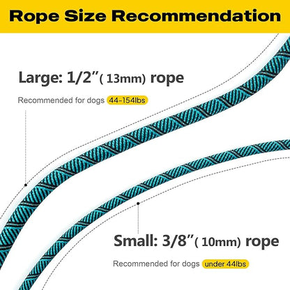 Fida Durable Slip Lead Dog Leash, 6 FT x 1/2" Heavy Duty Loop Comfortable Strong Rope Lead for Large, Medium Dogs, No Pull Pet Training with Highly Reflective, Blue