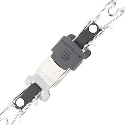 Herm Sprenger Prong Collar with Quick Release Cliclock Buckle & Biothane Insert & Swivel Ring | Chrome Plated Steel No Pull Dog Training Collar Made in Germany, Black 16in x 2.25mm Necks up to 13-14in