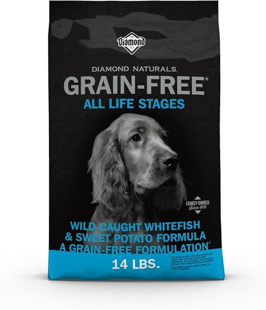Diamond Naturals Grain Free Real Meat Recipe Premium Dry Dog Food With Real Fish 14Lb
