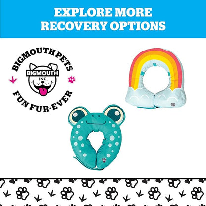 Mushroom Inflatable Dog Recovery Collar, Comfortable Cone Replacement for Pet Surgery, Protective Collars to Prevent Licking & Biting, Size Small