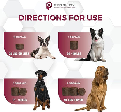 Nootie Progility Urinary Support Supplement for Dogs, Bladder Support and Urinary Tract Support for Dogs with Cranberry and D-Mannose, 90 Soft Chews per Container