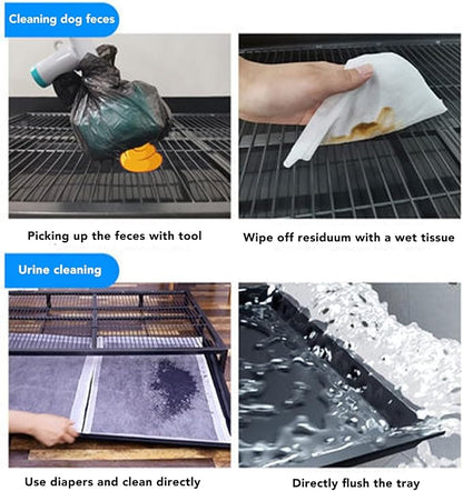 Gugxiom 62 * 43 * 8cm Training Toilet Potty Tray, Portable Dog Training Toilet, Reusable Long Lifespan Easy to Clean Indoor Outdoor Pet Litter Box for Puppy