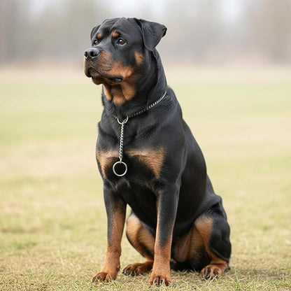 Dog P Snake Chain Chrome Plated Metal Dog Training Choke/Collar-Fully Guaranteed Against Rust Tarnish or Breakage-Recommended for Professional Training (Golden, 5mm * 22")