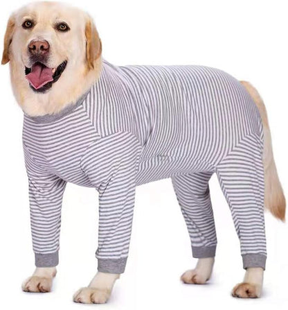 Yeapeeto Dog Onesie Surgery Recovery Suit for Large Medium Bodysuit Dogs Pajamas PJS Full Body for Shedding, Prevent Licking, Wound Protection, Cone Alternative (3XL, Grey)