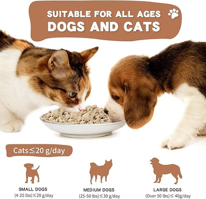 Dancing Tail Freeze Dried Raw Cat and Dog Treats, Healthy Limited Ingredient Duck Cube Weight Control Traing Treats for Small Dogs Cats 4.6 Ounce