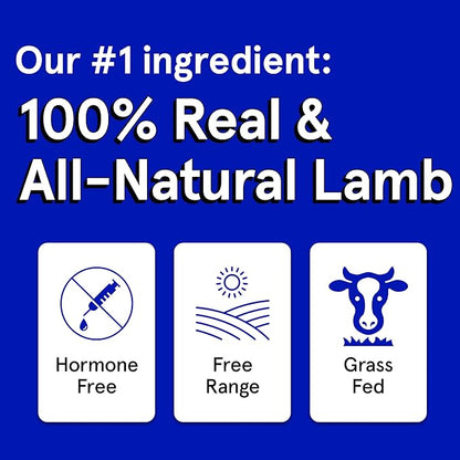 TRMC Real Meat Dog Treats - Three 12oz Bag of Bite-Sized Air-Dried Lamb Jerky for Dogs - Grain-Free Jerky Dog Treats Made up of 95% Quality, Free-Range, Grass Fed Lamb - All-Natural Dog Treats