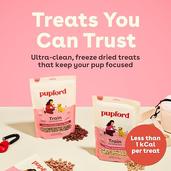 Pupford Freeze Dried Training Treats for Dogs & Puppies, 900+ Three Ingredient Bites (Beef Liver, 8 oz)