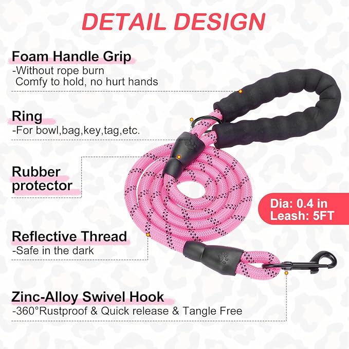 BEAUTYZOO Step in Dog Harness and Leash Set,Reflective Dog Harness No Pull No Choke Puppy Harness for Small Medium Large Dogs Cats,Soft Padded Mesh Vest Harnesses for Girl and Boy Pet,Leopard Pink XS