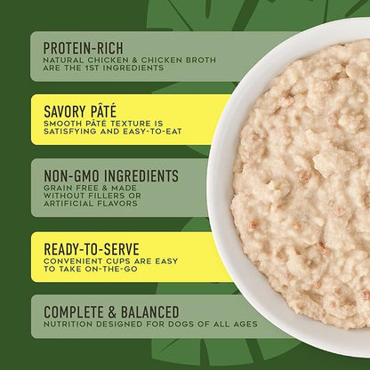 Tiki Dog Pate Wet Dog Food, Chicken, Lamb & Lamb Liver, 3 oz. Cup (4 Count)