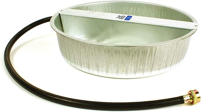 Little Giant PW13 13-Quart Capacity Rust Resistant Galvanized Steel Ever Full Pet Water Bowl Dish Attachable to Standard Hose (4 Pack)