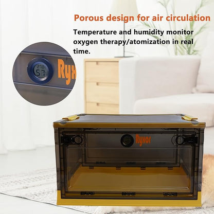 Pet Nebulizer Nest, Cat & Dog Oxygen Chamber, Small Pet Oxygen Inhalation Box (Gray, Intermediate)