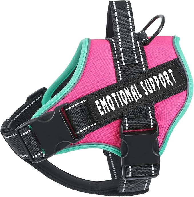 voopet Service Dog Harness, Emotional Support Pet Vest Harness, Reflective Breathable & Adjustable No Pull ESA Harness for Small Medium Large Dogs (with 4 PCS Removeable Tags),X Small (Pack of 1)