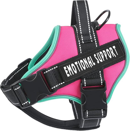 voopet Service Dog Harness, Emotional Support Pet Vest Harness, Reflective Breathable and Adjustable No-Pull ESA Dog Harness for Small Medium Large Dogs (with 4 PCS Removeable Tags)