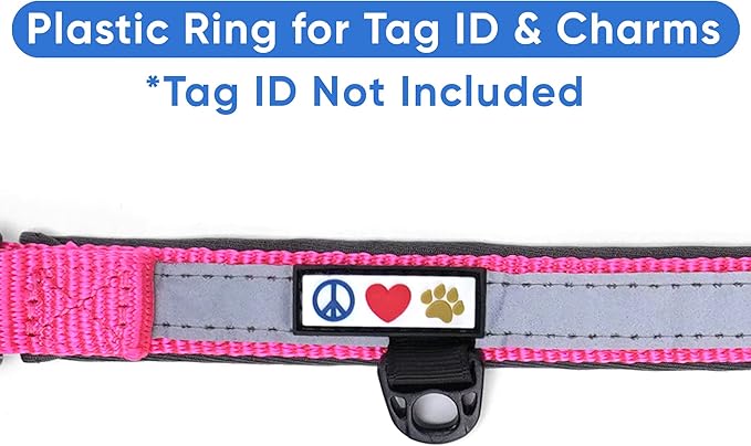 Pawtitas Lumberjack Padded Martingale Collar for Dogs | Soft Neoprene Dog Collar for Your pet's Comfort Made with Reflective Band for Maximum Visibility | Fits Small and Large Pets - XS Pink