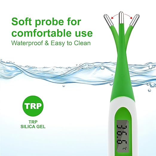 Digital Thermometer for Adults & Kids, Cartoon Design Oral Thermometer for Babies, Accurate Body Temperature Reading in 60 Seconds,with Fever Alert Sound Feature (1)