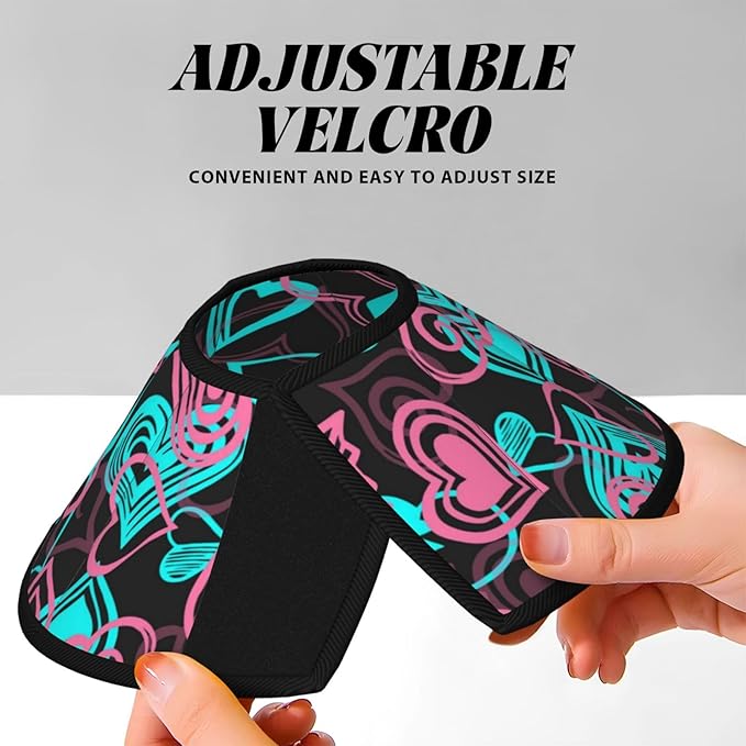 Adjustable Dog Cones Abstract Love Hearts Pattern, Lightweight Soft Recovery Collar for Small Medium Large Dogs and Cats After Surgery, Protective Cone Alternative, Elizabethan Collar