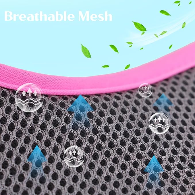 Dog Frenchie Harness with Leash Set, No Pull Adjustable Step in with Breathable Padded Vest Harness for Small Medium Large Dogs Training and Running (S Pink)